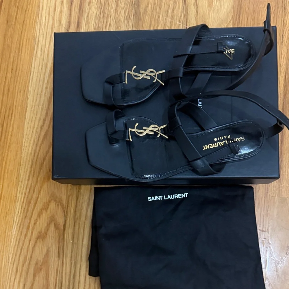 Saint Laurent Black Sandals - Picture 2 of 4